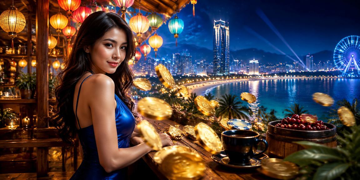 Người dùng tại Quy Nhơn ngồi cà phê, cài đặt ứng dụng cược xs3dai trên điện thoại Android